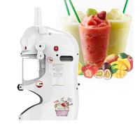 BrightFootBook Machine à Glace PiléE pour Glacier, Machine à Cornets De Neige éLectrique 350 W, 3 éPaisseurs De GlaçOns, Blocs De Glace Cylindriques De 2,4 Kg White