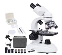 BrightFootBook Microscope Binoculaire 10000x pour Adultes, avec Support De Téléphone pour Lames De Microscope Et Kits De Préparation D'échantillons, Lumières LED Réglables
