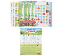 BRIGHTFUFU 1 Set Tableau D'apprentissage Propreté pour Garçon avec Autocollants Réutilisables en Papier, Design Adorable, Favorise la Confiance pour Entraînement Toilettes Garçon et Filles