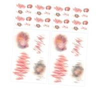 BRIGHTFUFU 10 Feuilles D'autocollants De Tatouage De Cicatrices Réalistes Pour Farces, Fausses Blessures Et Ecchymoses Pour Les Fêtes Et Rassemblements D'halloween Du 1er Avril