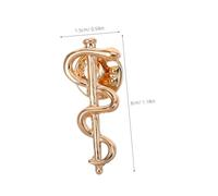BRIGHTFUFU 10 Pièces Broche Serpent Vintage Caduceus Épingle Professionnelle pour Médecin Infirmière Chic Doré
