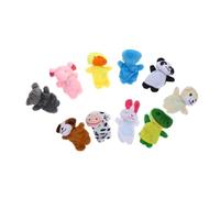 BRIGHTFUFU 10 pièces Lot de Marionnettes à Doigts Animaux Peluche Colorées Jouets Éducatifs pour Garçon Fille Interaction Parent Garçon Fille et Histoires