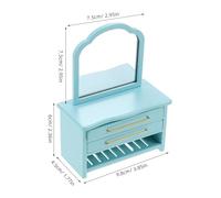 BRIGHTFUFU 12 pour Maison de Poupée Armoire de Toilette Miniature en Bois Accessoire Décoratif Bleu Pastel Mobilier Miniature pour Collection