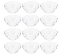 BRIGHTFUFU 12pcs Bols en Verre Rond de 45ml pour Pudding, sans Bavure Polissage Fin, Récipient Polyvalent pour Service Vaisselle la Maison