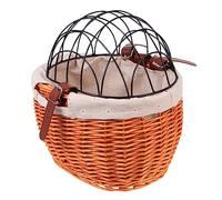 BRIGHTFUFU 1pièce Panier Rotin pour Vélo Panier De Transport pour Animaux Et Courses Capacité Résistant à Eau Installation Facile Couleur Intérieure Aléatoire