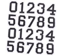 BRIGHTFUFU 2 ensembles Autocollants Numérotés pour Vêtements DIY de Lavables pour Maillots de Sport Numéros Thermocollants Noirs pour Personnalisation et Réparation