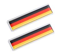 BRIGHTFUFU 2 Pièces Autocollants Métalliques pour Voiture Lot de Décalcomanies Drapeau National Décoration de Porte de Voiture Travail Soigné et Installation Stable