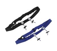 BRIGHTFUFU 2 Pièces Ceinture Porte-dossard Élastique pour Numéro de Course, 6 Boucles, Nylon, 2 Carrés Réfléchissants, Réglable, pour Marathon et Épreuves D'endurance, Coureurs et Athlètes
