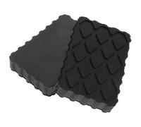 BRIGHTFUFU 2 Pièces Coussinets Stabilisateurs en Caoutchouc Noir pour Crics de Sol Automobiles, Patins de Cric de Plancher Résistants, Amortisseurs, Installation Facile pour Entretien