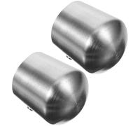 BRIGHTFUFU 2 Pièces Embout Tringle en Acier Inoxydable Léger et Facile à Installer pour Main Courante Escalier Intérieur Bouchons de Rampe Modernes Adaptés aux Projets DIY et Installations