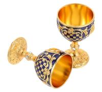 BRIGHTFUFU 2 Pièces Gobelet Médiéval en Alliage D'aluminium 30ml Design Rétro Élégant, Coupe de Culte Décorative et Facile à Nettoyer pour Usage Cérémonial et Événements de Repas
