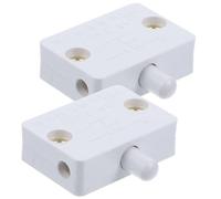 BRIGHTFUFU 2 Pièces Interrupteur Automatique de Porte Blanc en Plastique pour Armoire et Placard Activation Lumineuse Automatique pour Éclairage Cuisine et Chambre