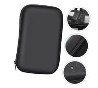 BRIGHTFUFU 2 pièces Pochette de Rangement EVA Multifonction Antichoc pour Câbles USB et Accessoires Numériques Organisateur Zippé Portable Noir