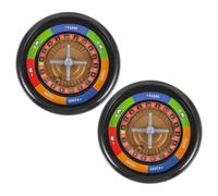 BRIGHTFUFU 2pcs Roue de Jeu de Poker du Festival en Plastique Réutilisable et Portable pour Bar et Pub, Accessoire de Jeu de Table pour Jeux de Soirée