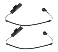 BRIGHTFUFU 2pièces Lanyard Élastique Rétractable pour Stylet Tactile avec Corde à Ressort Attache De Stylo pour Tablette Écran Tactile avec Anneau Antidérapant Et Clip Noir