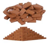 BRIGHTFUFU 50 pièces Mini Briques Simulées Kit DIY Modèle de Briques Miniatures pour Maison Décorations Architecturales et Aménagements Paysagers