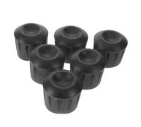 BRIGHTFUFU 6 Pièces Cales d'Isolation pour Pieds de Support d'Enceinte 35 mm en Caoutchouc Noir, Antidérapants, Protège Le Sol pour Support d'Instruments et Pupitre en Studio