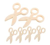 BRIGHTFUFU 6 pièces Ciseaux Bois Éducatif pour Garçon Fille Ans Coordination Main-œil Jeu Imitation Coiffeur Accessoires Cognitifs pour Développement Motricité Fine et Reconnaissance des
