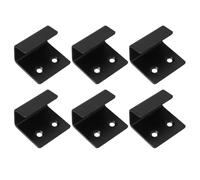 BRIGHTFUFU 6 Pièces Crochet Mural pour Carreaux en Acier Inoxydable Noir | Fixation Discrète sans Dommage, Support Polyvalent pour Vêtements et Serviettes, Style Moderne, Présentation Stable