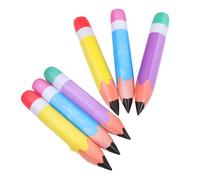 BRIGHTFUFU 6 Pièces Lot de Ballons Gonflables Forme de Crayon Géant PVC Décorations Durables pour Salle de Classe Fêtes Anniversaire Rentrée Scolaire et Remise de Diplômes Facile à Gonfler et