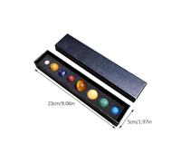 BRIGHTFUFU 8 pièces Décor Huit Planètes Naturelle Ornement Éducatif Système Solaire pour Bureau et Maison Collection Décorative Colorée