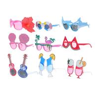 BRIGHTFUFU 9 Pièces Lunettes Hawaïennes Rigolotes de Fête, Style Bohème, PC | Accessoire Léger pour Soirées D’été, Plage et Piscine, Look Festif, Confort de Port, Souvenir Mémorable