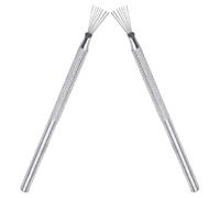 BRIGHTFUFU Accessoires Poterie Ensemble 2pcs D'outils de Sculpture en Argile Outil de Texturation Filaire pour Projets DIY de Poterie, Aluminium et Acier Inoxydable