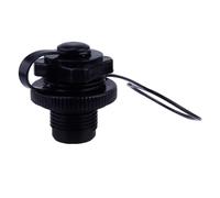 BRIGHTFUFU Adaptateur de Valves d'air Boston 22mm pour Bateau Gonflable en PVC Noir, Accessoire Kayak et Sûr Embout à Vis Pratique