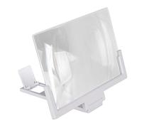 BRIGHTFUFU Agrandisseur Écran De Téléphone Loupe Universelle pour Regarder des Films à Domicile Blanc