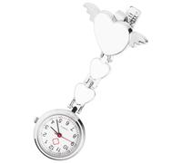 BRIGHTFUFU Alliage Blanc Montre de Poche Infirmière à Suspendre | Légère et Adaptée à L’uniforme, pour Tournées Infirmières et Décoration de Tenue