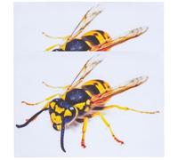 BRIGHTFUFU Autocollants 3D Frelon Transparents pour Voiture, 2 Feuilles Décoratives Réalistes, Autocollants Muraux Décoratifs DIY, Adaptés pour Surfaces Lisses, Décoration Intérieure