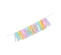 BRIGHTFUFU Bannière Décorative Arc-en-ciel pour Chaise Haute 40x80 Cm Jupe Tutu Bébé, Décoration Fête Anniversaire Bébé, Fournitures Fête Colorées pour Moments Spéciaux
