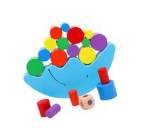BRIGHTFUFU Bloc de Construction Équilibre Bois Éducatif Coloré à Empiler pour Garçon Fille Jeu Parent Garçon Fille Développement de Coordination Créativité