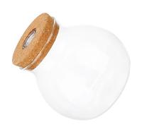 BRIGHTFUFU Bocal de Propagation en Verre Vase hydroponique en Verre avec Couvercle en liège Bocal Rond hermétique 16.00X15.00X15.00Cm pour Plantes et Fleurs décoration intérieure