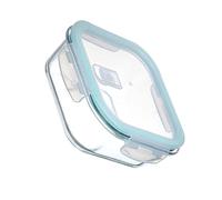 BRIGHTFUFU Boîte Repas en Verre Carrée Seul Étage 800ml avec Couvercle