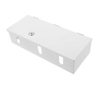 BRIGHTFUFU Boîtier de Protection pour Prise Étanche à Serrure, Boîtier de Surface 3 Modules, Fer, Rectangulaire, Blanc, 2,8 de Profondeur, pour Appareils 86-type et Prises, Halls D'ascenseur