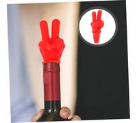 BRIGHTFUFU Bouchon de Bouteille Silicone Créatif Forme pour Vin Joint Étanche Réutilisable Scellant Décoratif pour Bar et Maison Rouge