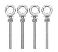 BRIGHTFUFU Boulon à œil inox M8x80 4PCS, Acier Inoxydable, Anneau de levage robuste, Compatible avec matériel de levage et traction
