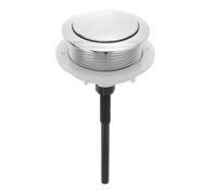 BRIGHTFUFU Bouton Chasse D'eau Wc Rond en Abs Argenté, Pièce de Rechange Décorative pour Toilettes, Facile à Remplacer et Résistant la Rouille, pour Réservoirs de Toilettes Plusieurs styles