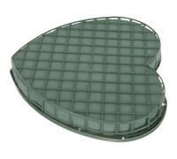 BRIGHTFUFU Brique de Boue Fleurie de Mariage en Mousse Plastique Verte, Forme de Cœur, Absorption Rapide, pour Décoration de Voiture de Mariage et Capot