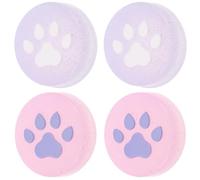 BRIGHTFUFU Capuchons de Pouce en Silicone Phosphorescents Lot de 4 Pièces Motifs Patte de Chat Accessoires Gaming Ergonomiques Couleur Flash pour Manette Switch pour Joueurs Switch
