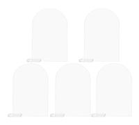 BRIGHTFUFU Cartes de Numéro de Table Réutilisables en Alliage D'aluminium avec Forme Arche Moderne pour Mariages et Anniversaires Lot de 5 Sets avec Espace pour Écrire les Noms