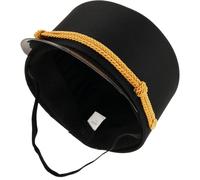 BRIGHTFUFU Chapeau de Conducteur de Train pour Adulte en Tissu Noir Finition Soignée, Style Rétro Classique, Accessoire Polyvalent pour Fêtes à Thème Chemin de Fer