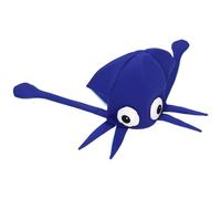 BRIGHTFUFU Chapeau Original Design en Tissu Pieuvre Bleu Polyvalent Accessoire de Fête et Adorable pour Cosplay et Portraits