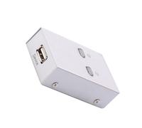 BRIGHTFUFU Commutateur USB 2.0 Plastique et Métal pour Partage D'imprimante et Scanner Commutation Automatique pour Bureau à Domicile ou Petit Bureau