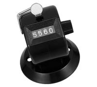 BRIGHTFUFU Compteur Manuel de clics Compteur de Points en Plastique Noir, Affichage Clair à Quatre Chiffres, réinitialisation par Un Bouton, pour événements et Locations