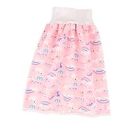 BRIGHTFUFU Culottes de Couches Taille Haute Imperméables pour Bébés 0-4 Ans, Jupe-couche Anti-fuites, Confortables et Écologiques, Entraînement la Propreté, Couleur Rose, Paquet