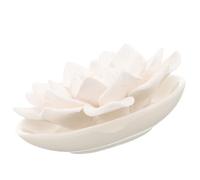 BRIGHTFUFU Diffuseur de Pierres en Plâtre Blanc à Fleurs Blanches Diffuseur Passif D’huiles Essentielles pour Voiture et Chambre Petit D’aromathérapie Décoratif et Solide