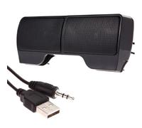 BRIGHTFUFU Enceinte Compacte USB à Pince pour Ordinateurs, Haut-Parleur Télécommande Filaire Ergonomique, Alimentation DC 3,00 V, Usage Maison et Bureaux, Design Fonctionnel Noir