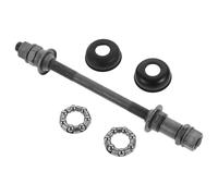 BRIGHTFUFU Essieu Arrière Vélo VTT 180 Mm Gris Robuste Roulements à Billes, Solide 9,5 Mm pour Moyeu de Roue de Montagne, Kit D’ de Moyeu Compatible et Outil de Mesure Intégré